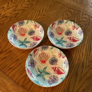 Mainstays Ocean Beach Sea Shells Melamine Bowls, Set of 3